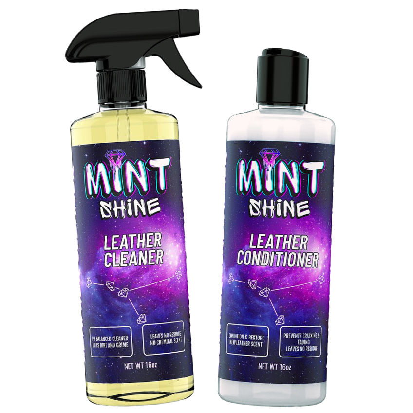 Mint Shine Leather Cleaner & Leather Conditioner Bundle