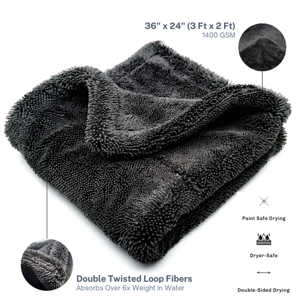 Blackline Twisted-Loop Drying Towel